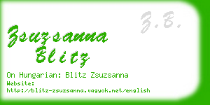 zsuzsanna blitz business card